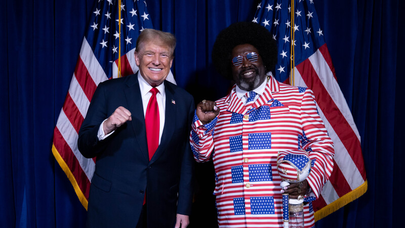 Afroman in his stars-and-stripes suit